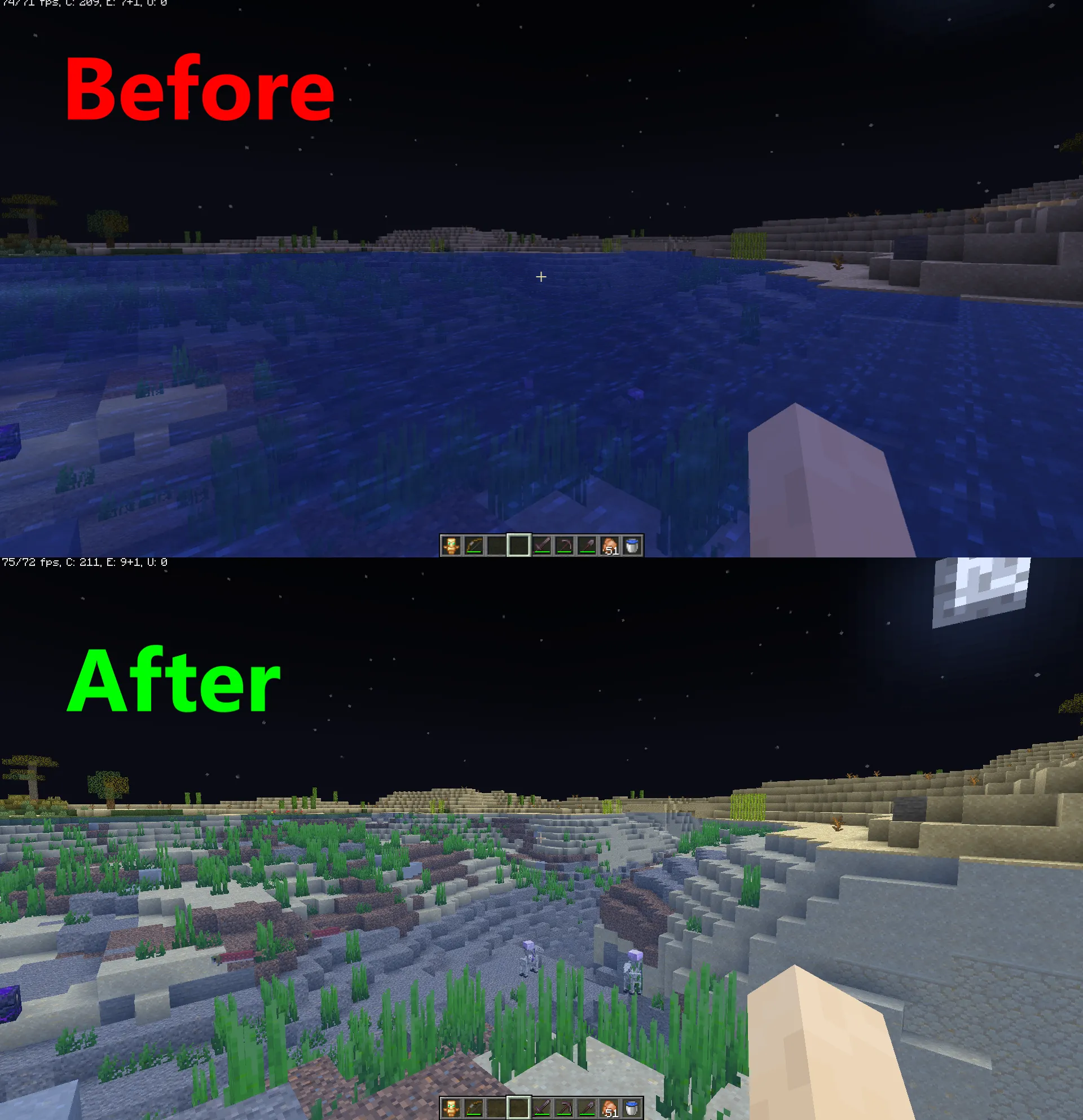 Clear Vision plus, Текстуры, Minecraft