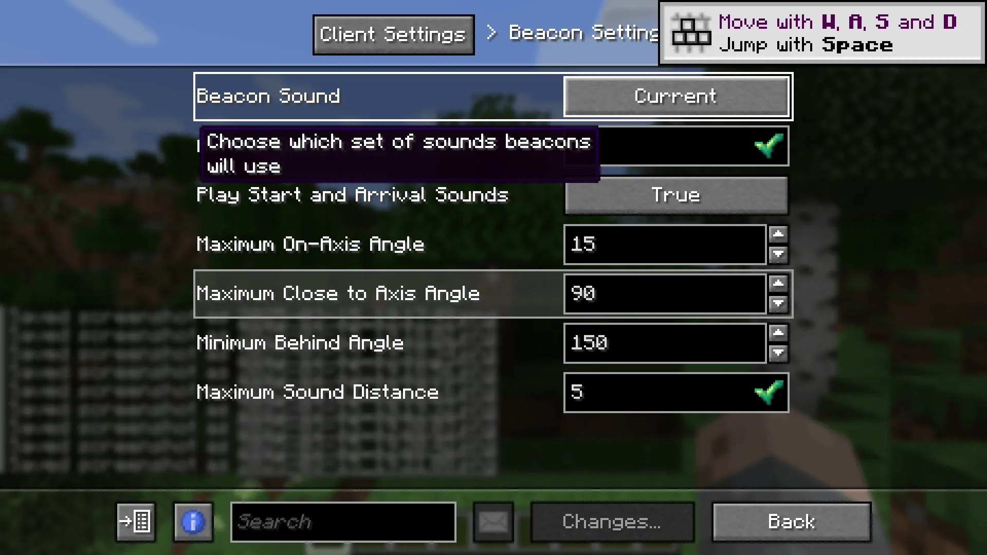 Audio Navigation, Моды, Minecraft