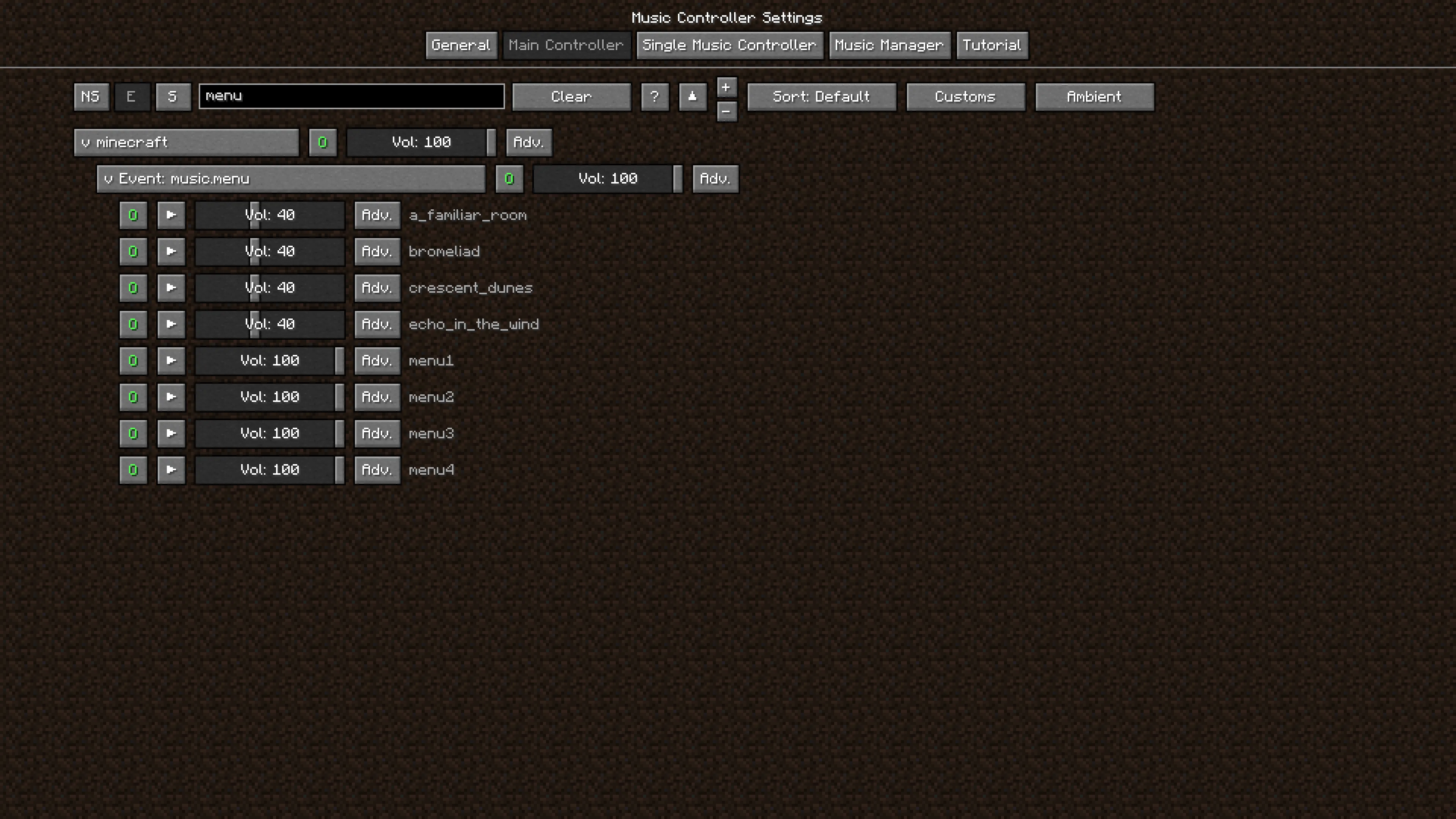 Ambient Music Player + Music Controller — скриншот 9 (Моды, Minecraft)