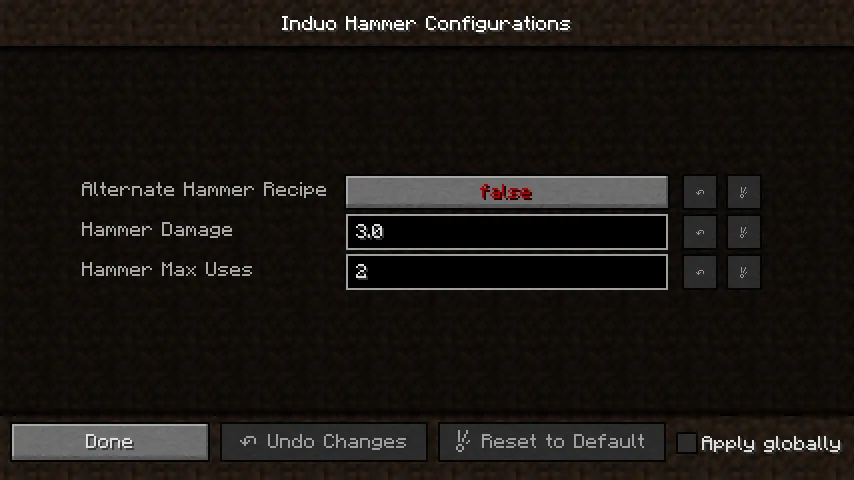 Hammers of Induo, Моды, Minecraft