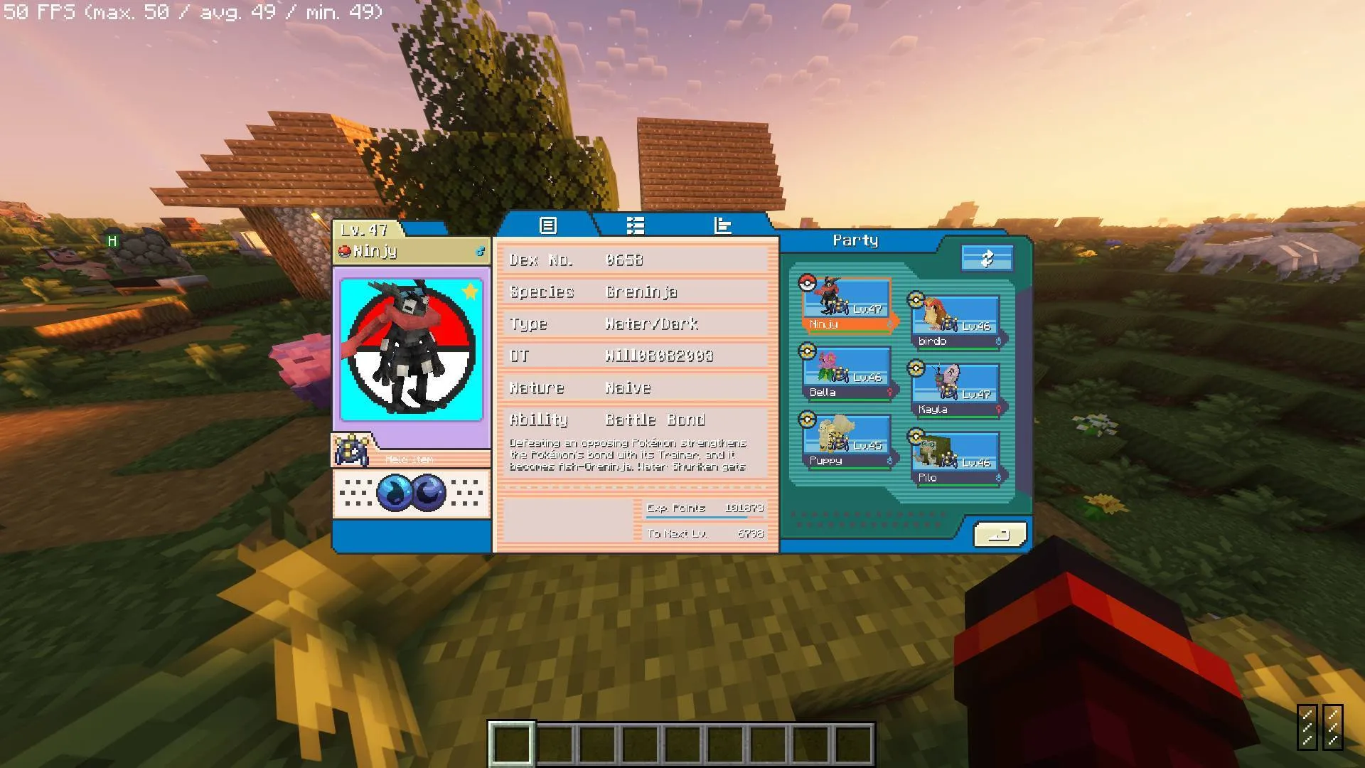 Pokemon Fire Red and Leaf Green interface for cobblemon., Текстуры, Minecraft