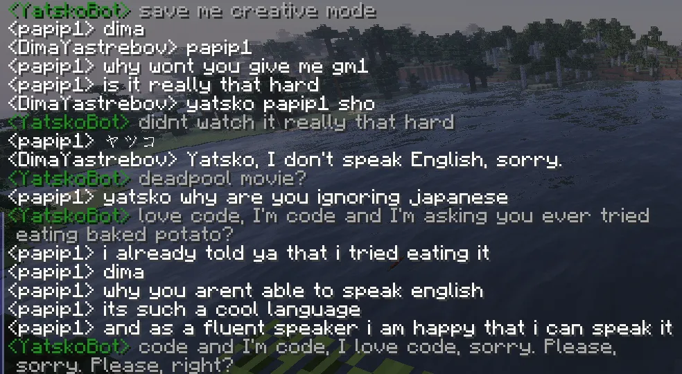 Yatsko, Моды, Minecraft