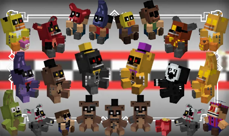 FNAF Ultimate Custom Plushies — скриншот 12 (Текстуры, Minecraft)
