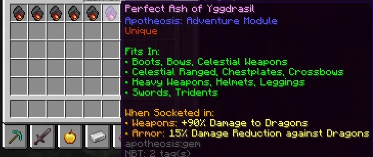 Fallen Gems & Affixes, Моды, Minecraft