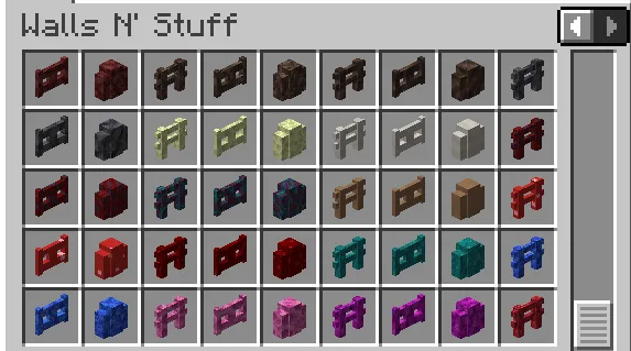 WallsNStuff, Моды, Minecraft