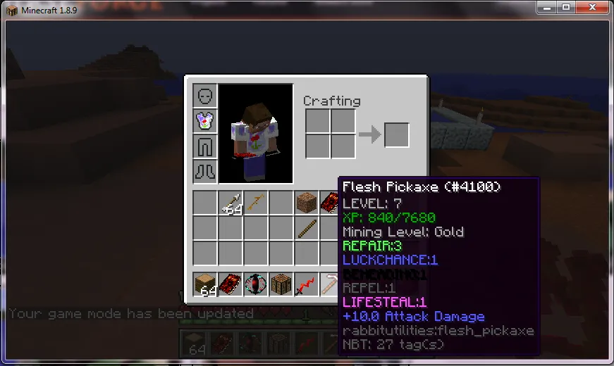 Rabbit Utilities - Flesh Sacrifice — скриншот 1 (Моды, Minecraft)