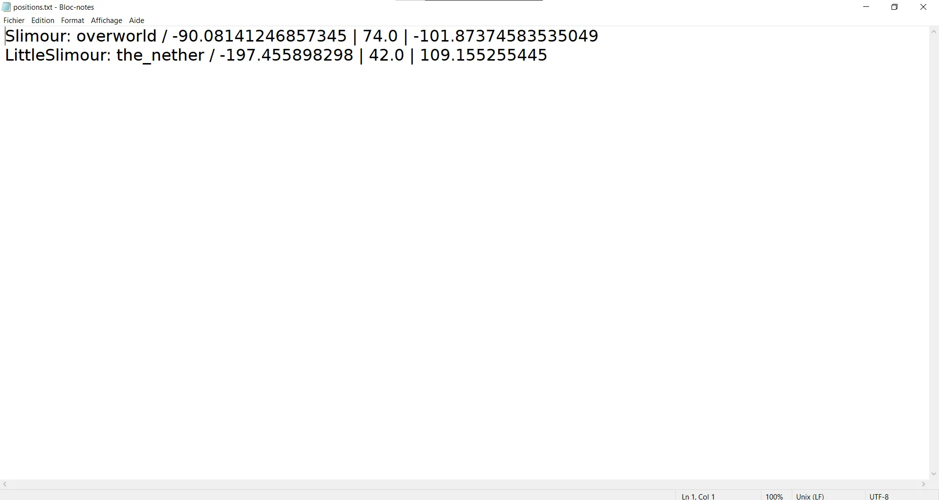 Position Logger, Моды, Minecraft