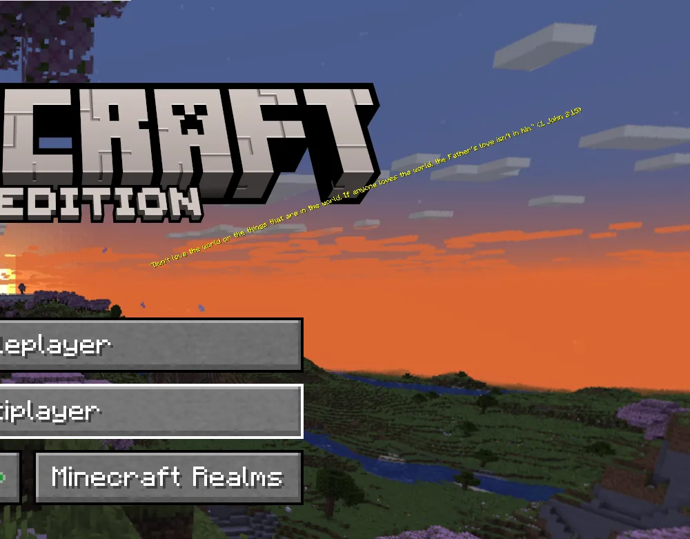 Bible Splash Texts — скриншот 3 (Текстуры, Minecraft)
