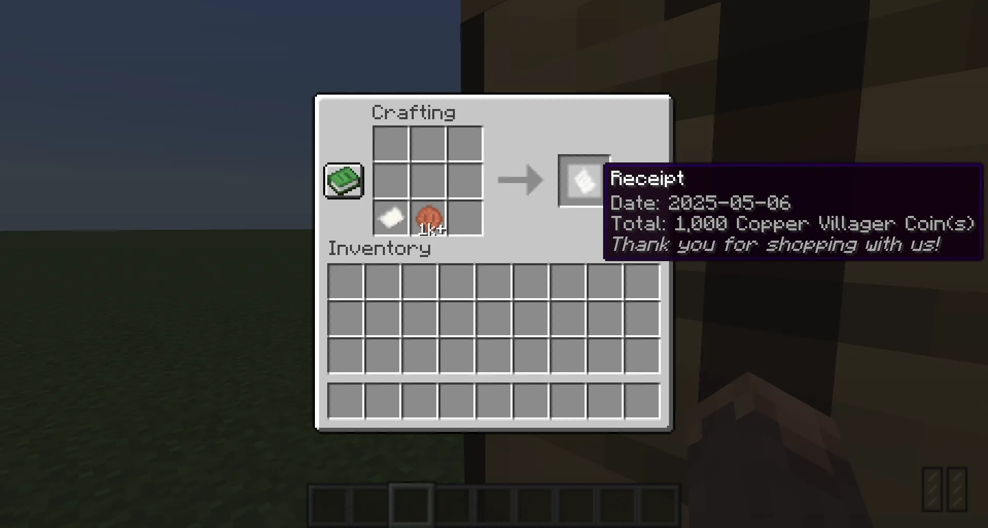 Bookkeeping for Villager Coin (Receipts & Ledgers) — скриншот 8 (Моды, Minecraft)