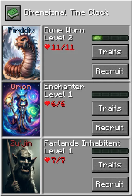 Time Mercenaries, Моды, Minecraft