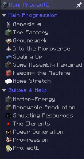 Moni&ProjectE, Модпаки, Minecraft