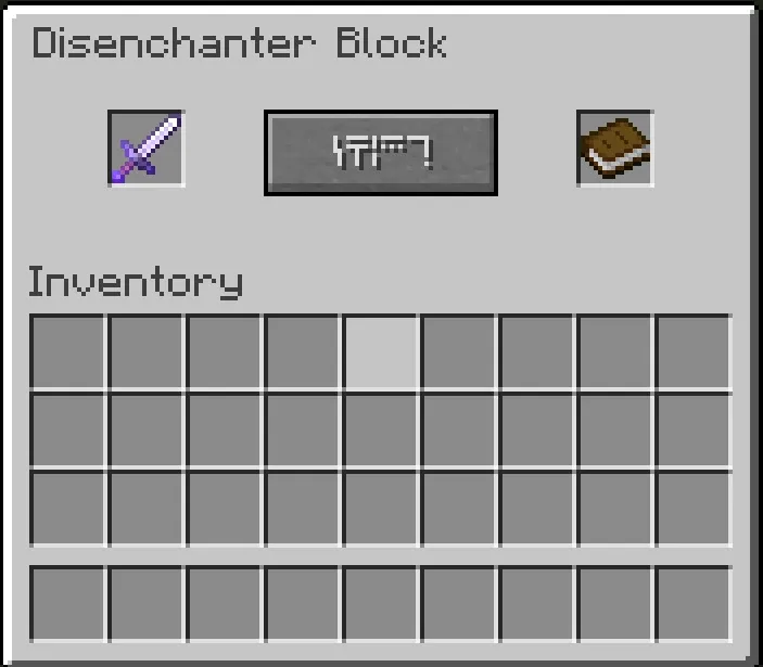 Disenchanter Block — скриншот 1 (Моды, Minecraft)