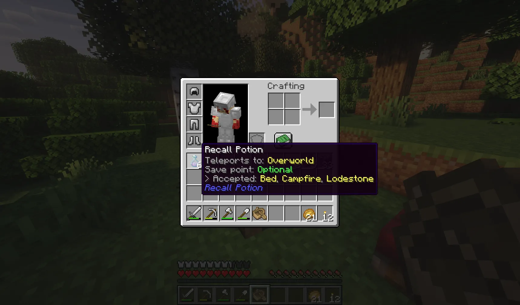 Recall Potions, Моды, Minecraft