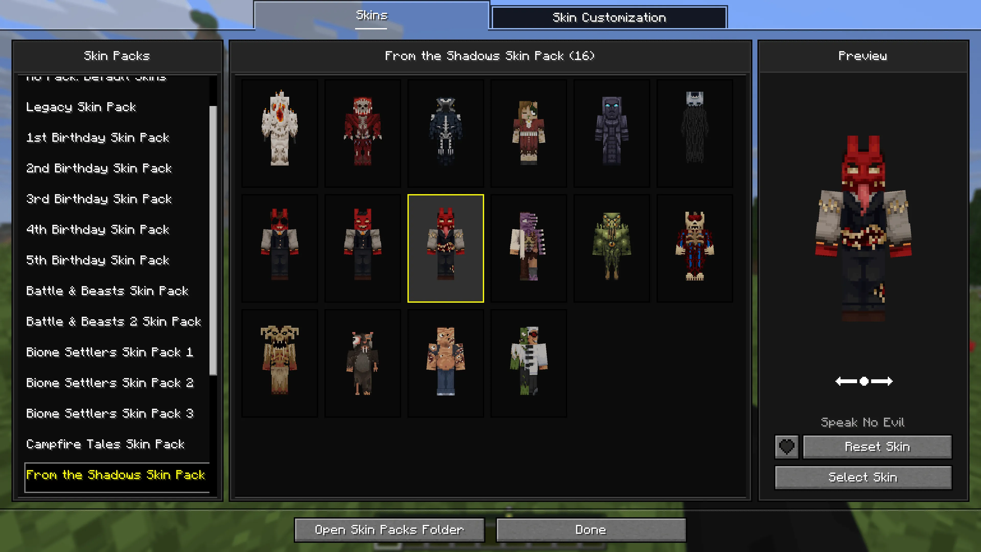 Bedrock Skins, Моды, Minecraft