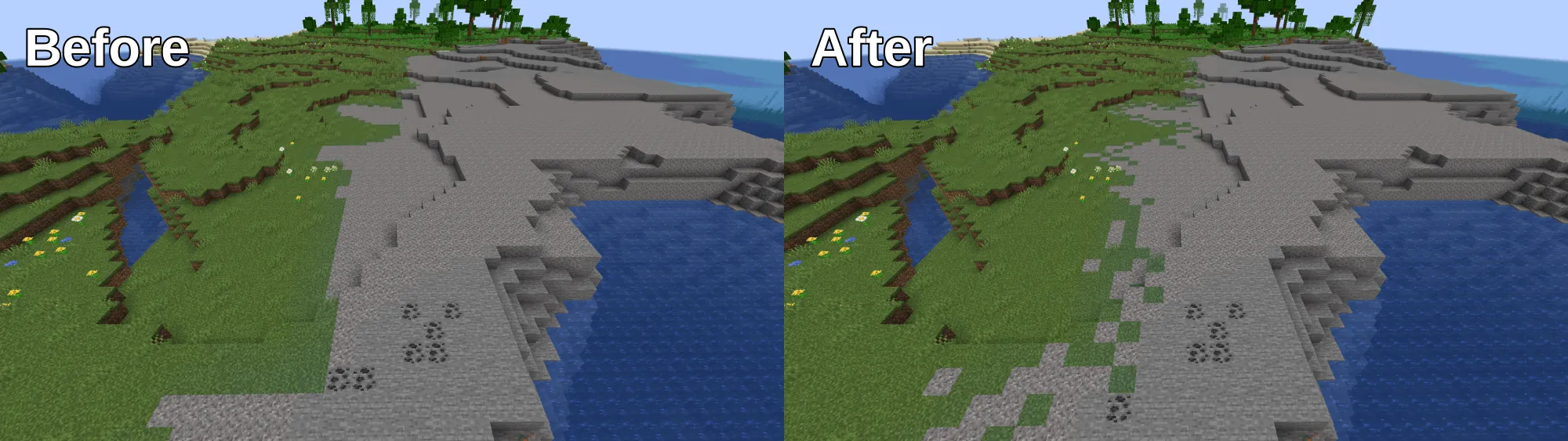 Pufferfish's Biome Dither [Fabric & Forge & NeoForge], Моды, Minecraft