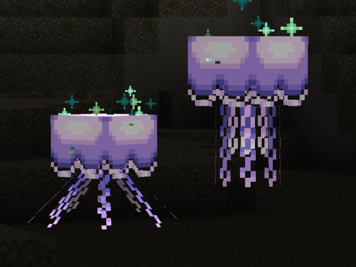Melody's Jellyfish (Glow Squid Replacement) — скриншот 1 (Текстуры, Minecraft)