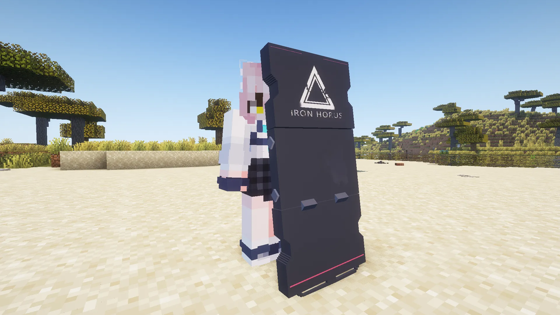 Blue Archive Takanashi Hoshino Iron Horus Shield — скриншот 2 (Текстуры, Minecraft)