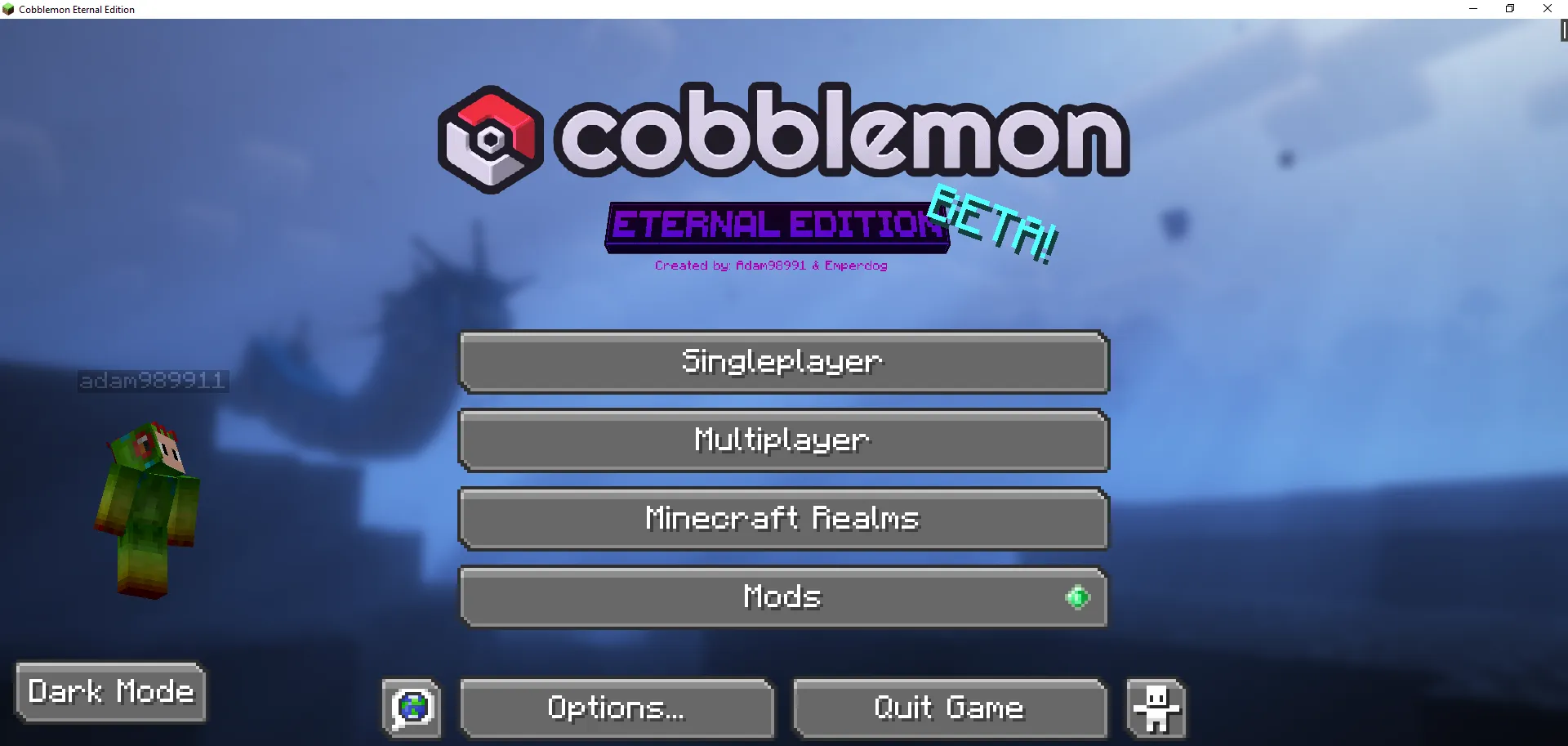 Cobblemon Eternal: The Minecraft Pokémon Experience, Модпаки, Minecraft