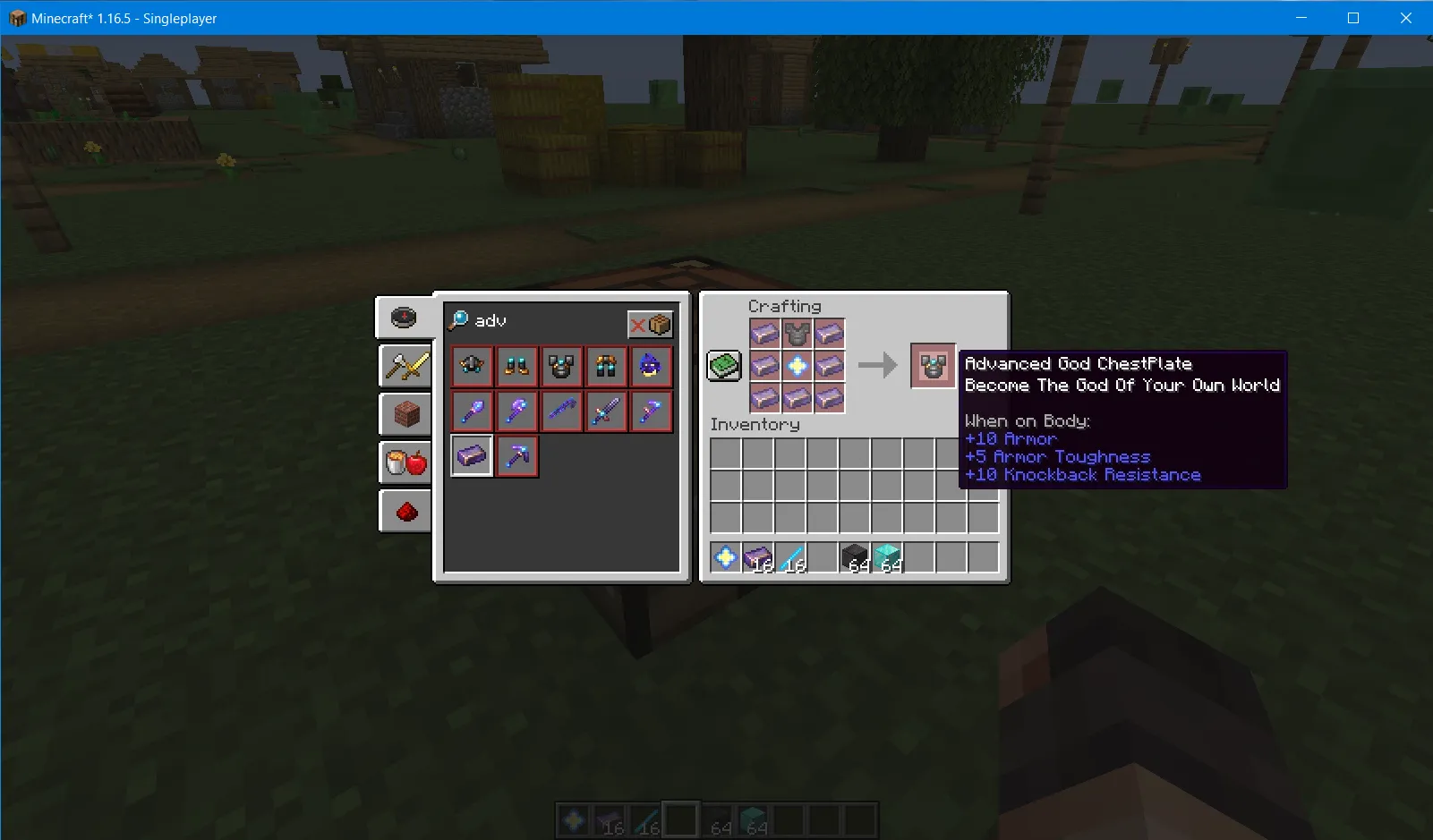 Advanced God Armour, Моды, Minecraft