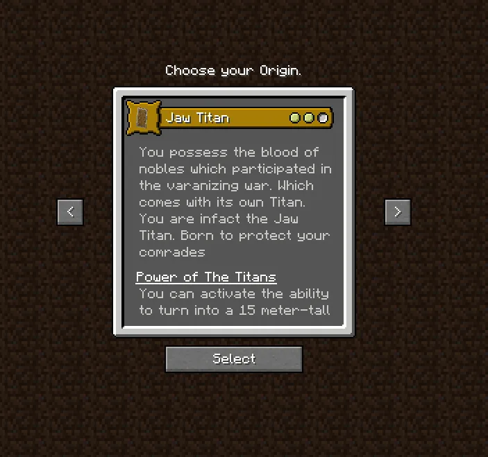 Titan Shifter, Аддоны, Minecraft