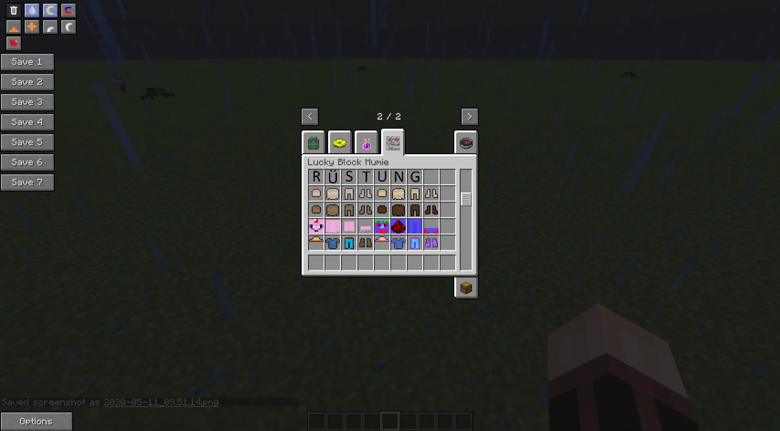 Lucky Block Mumie, Кастомизации, Minecraft