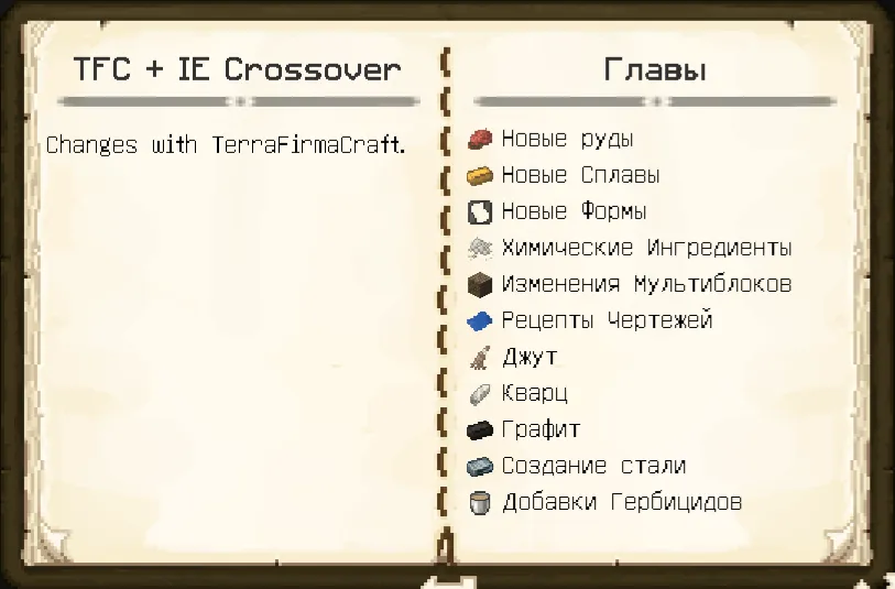 TFC + IE Crossover RUS translate, Текстуры, Minecraft