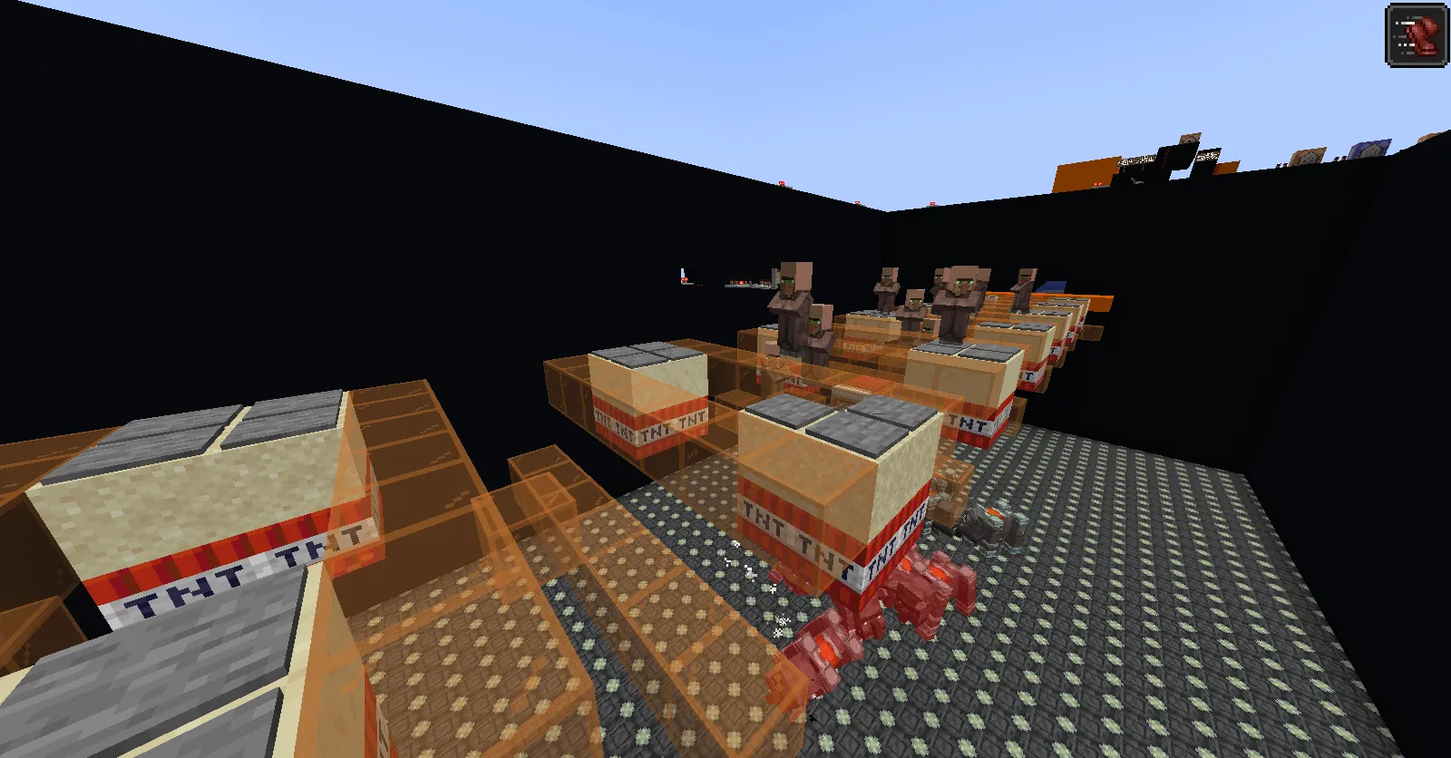 villager glass bridge (squid game) — скриншот 2 (Карты, Minecraft)