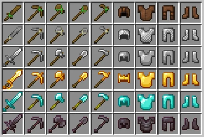 No More Ugly Items, Текстуры, Minecraft