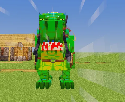 THE DAWN ERA GREEN T-REX — скриншот 3 (Текстуры, Minecraft)