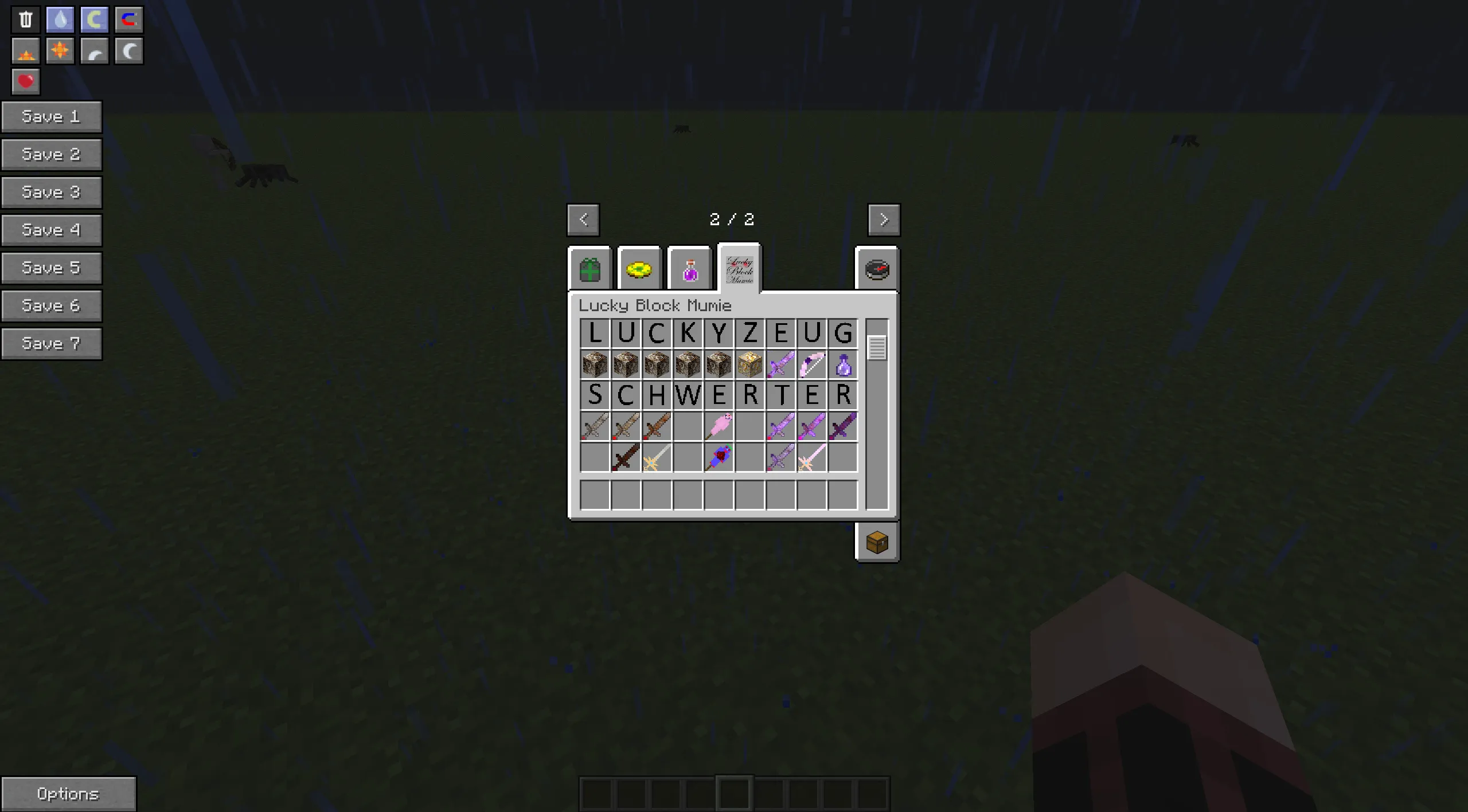 Lucky Block Mumie, Кастомизации, Minecraft