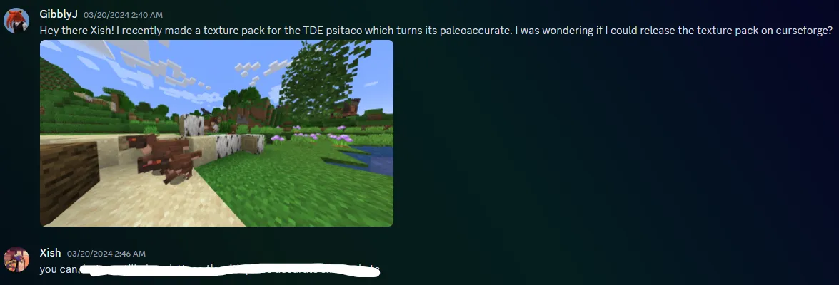 The Dawn Era PaleoAccurate Psittacosaurus — скриншот 1 (Текстуры, Minecraft)