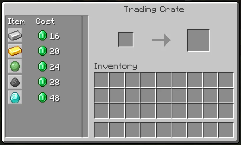 Trading Crate — скриншот 2 (Моды, Minecraft)