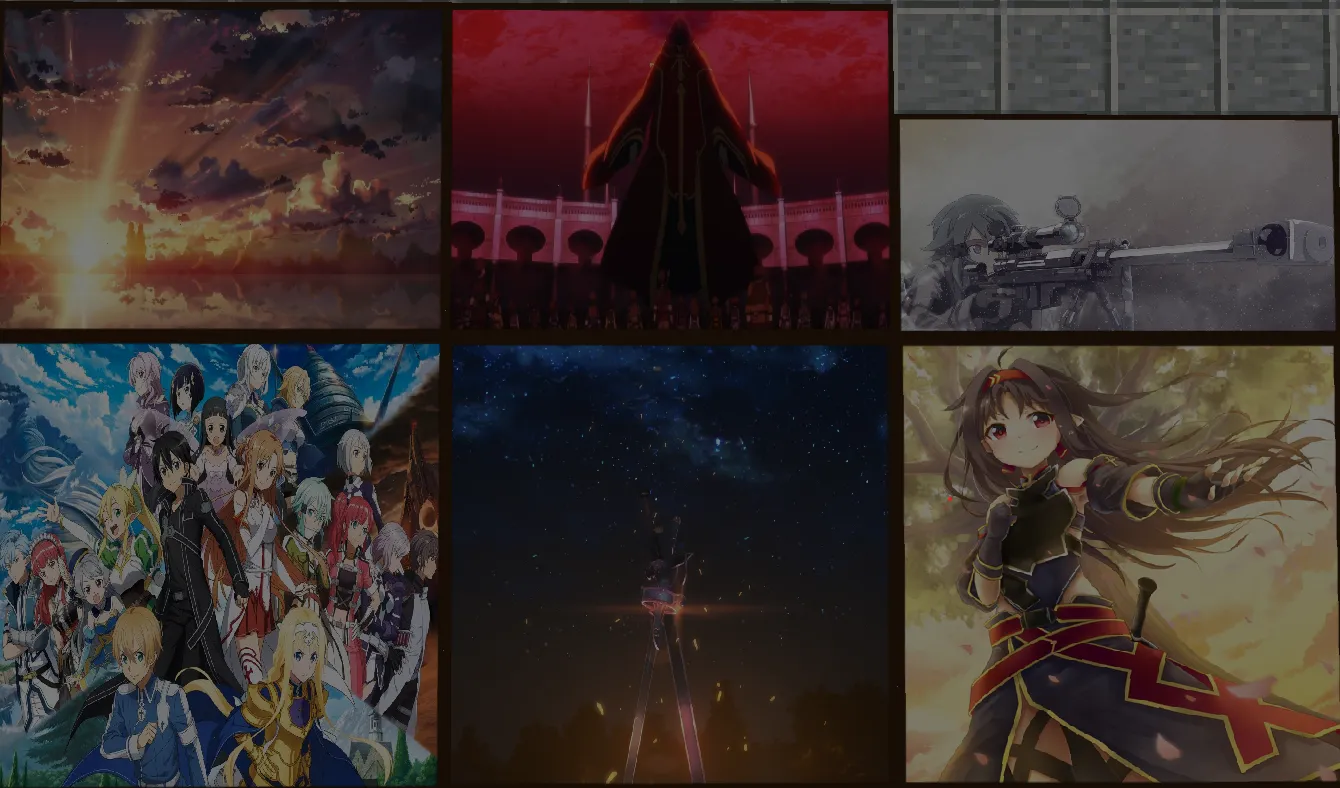 Anime Paintings Pack SAO Edition, Текстуры, Minecraft