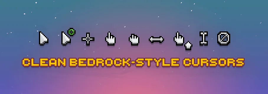 Clean Bedrock-Style Cursors, Текстуры, Minecraft