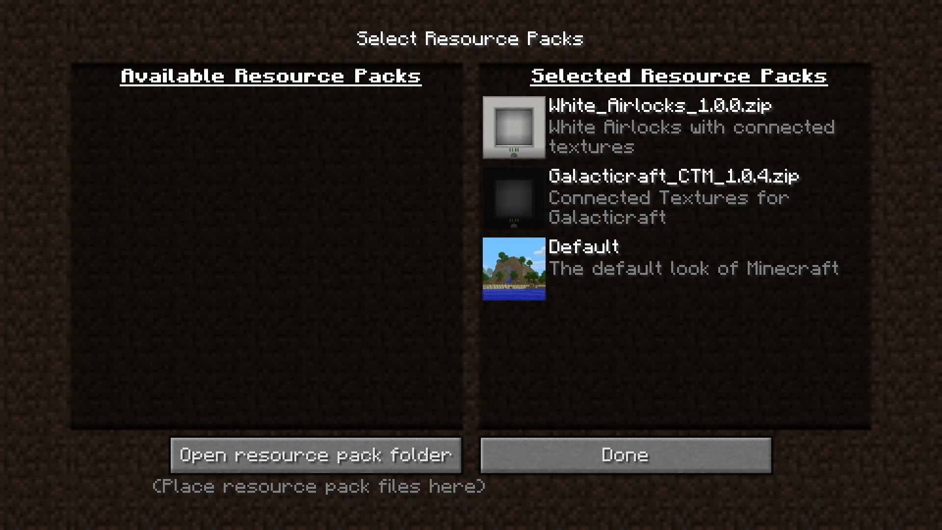 White Airlocks, Текстуры, Minecraft