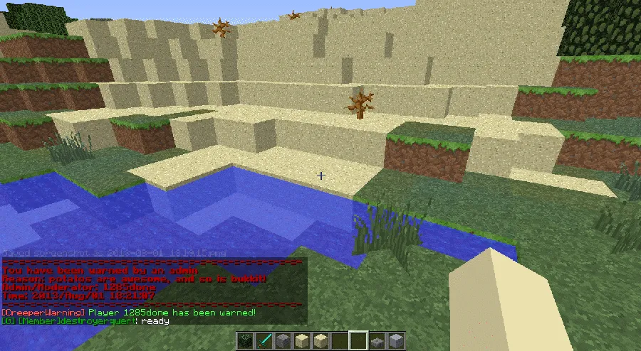 CreeperWarning, Плагины, Minecraft