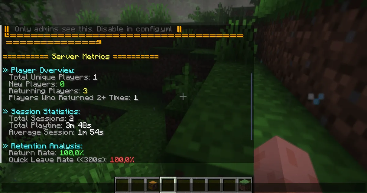 WhyTheyLeave — скриншот 1 (Плагины, Minecraft)