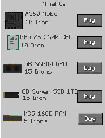 Greenboy's Computer, Моды, Minecraft