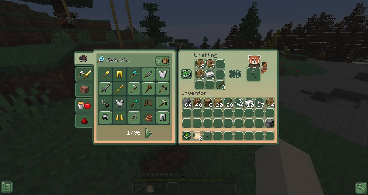 Nature's ZooVentures GUI, Текстуры, Minecraft