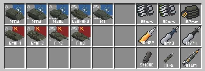 [IV/MTS] P:WIC [Project: World in Conflict], Моды, Minecraft