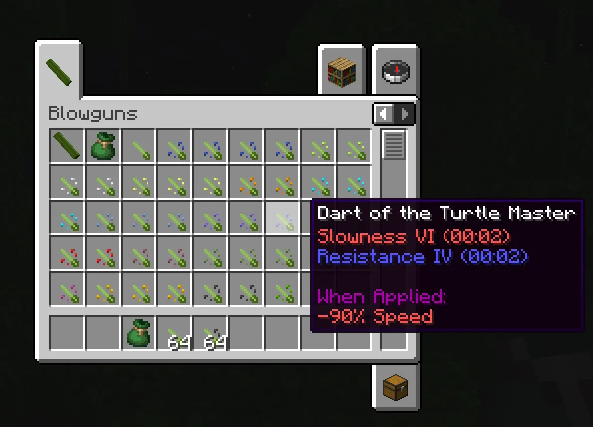 Blowguns, Моды, Minecraft