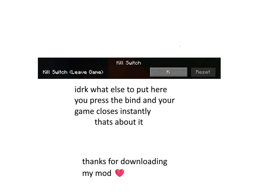 Kill Switch — скриншот 1 (Моды, Minecraft)
