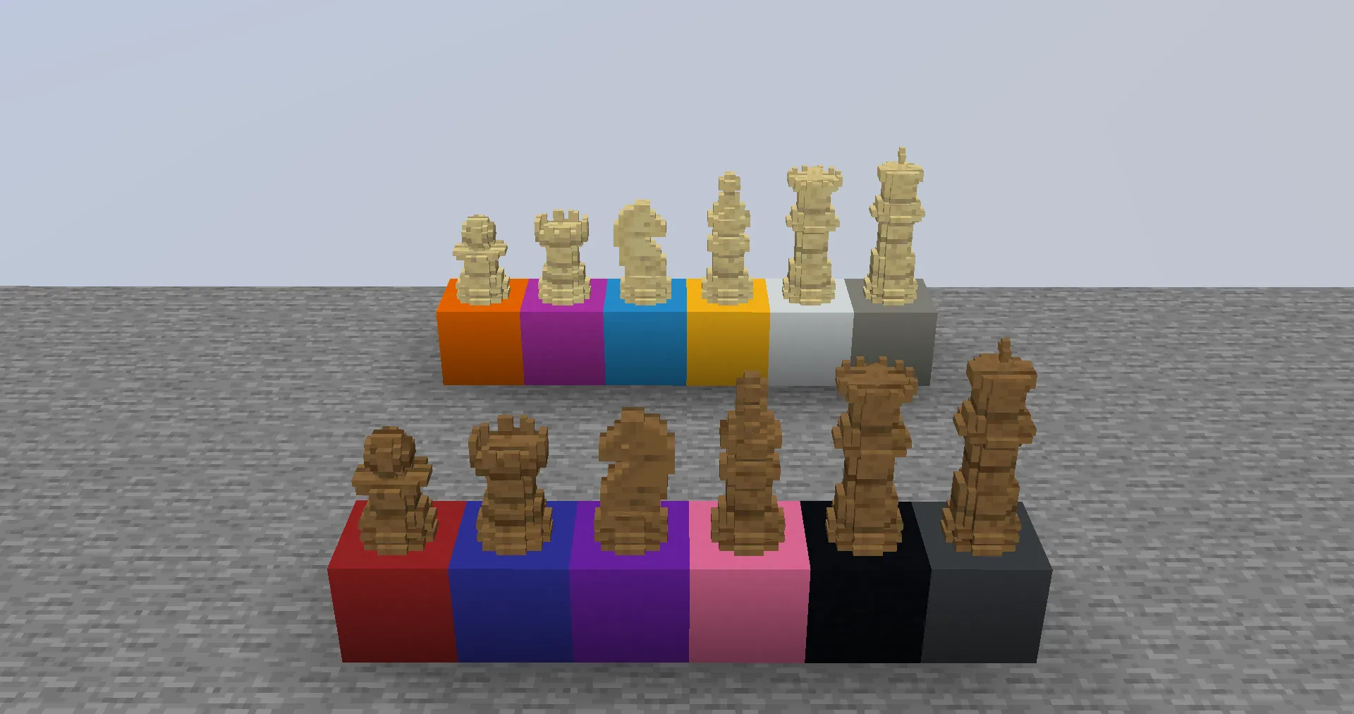 Chess models/figures, Текстуры, Minecraft