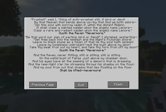 Literature, Моды, Minecraft