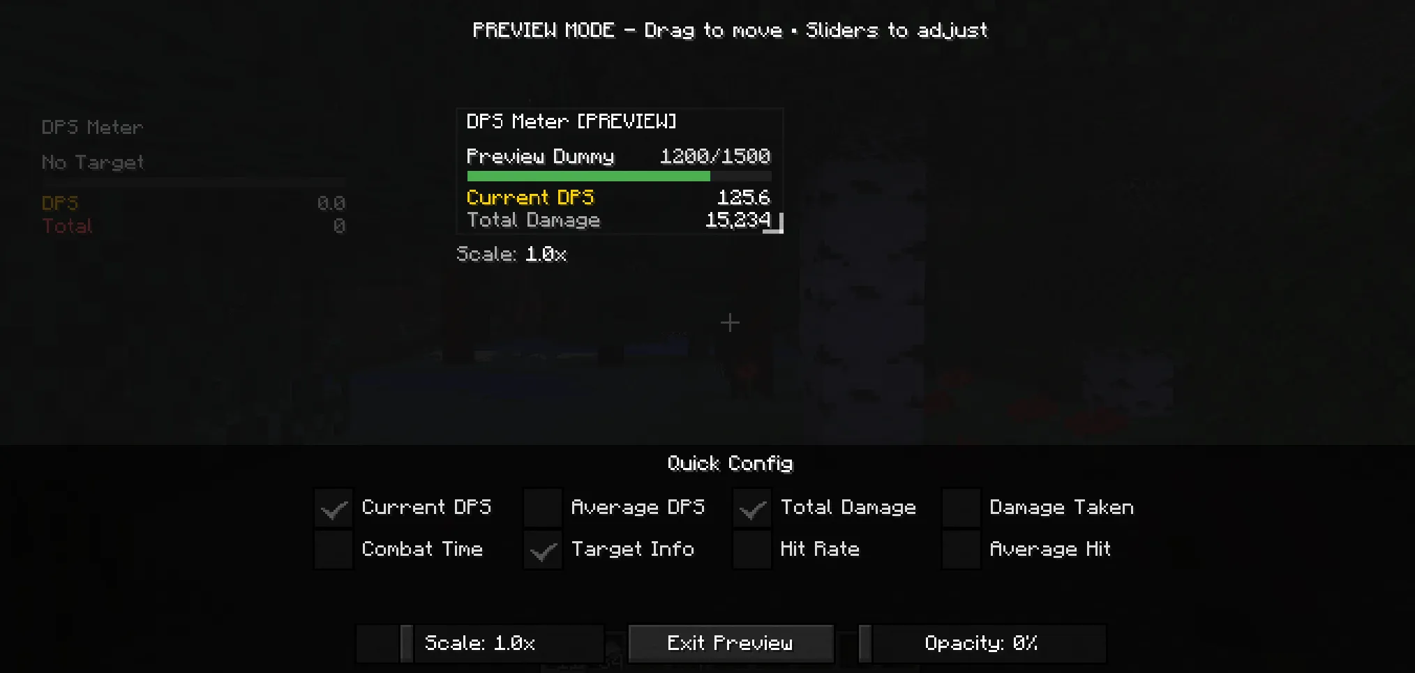 DPS Meter, Моды, Minecraft