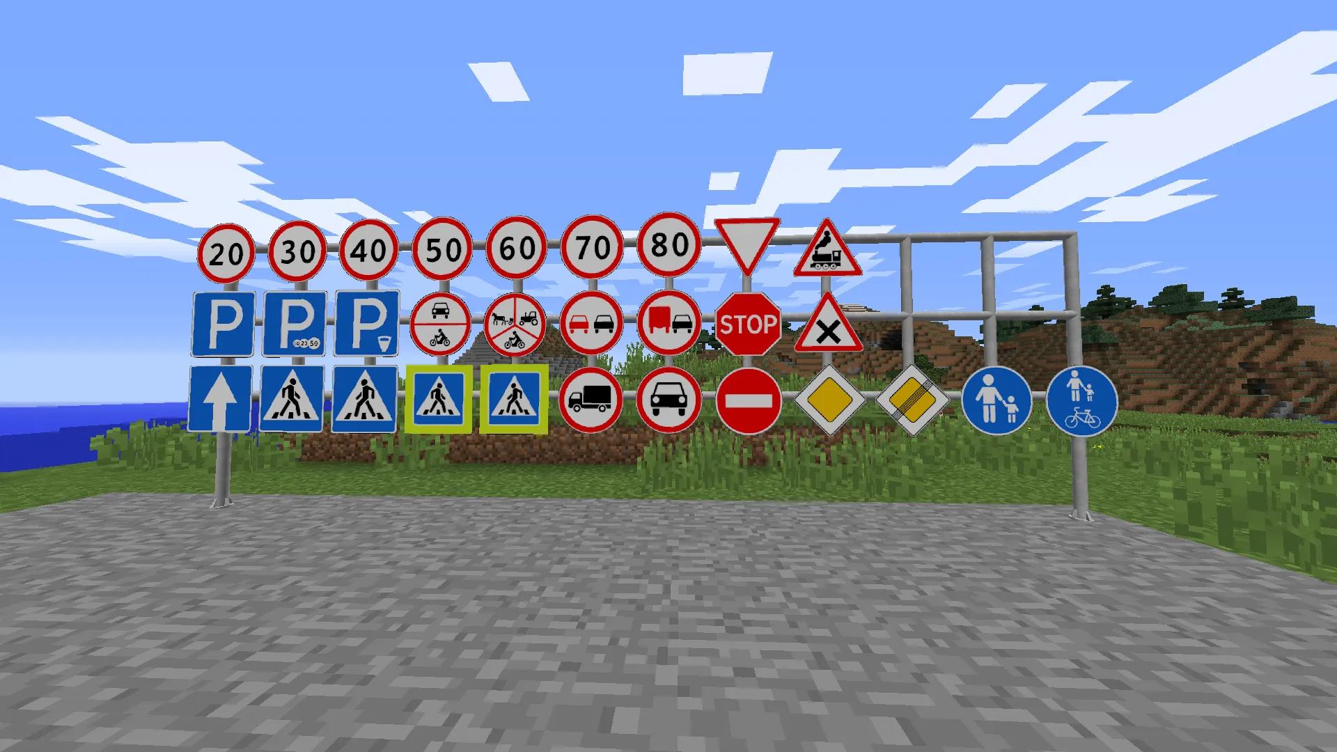 [MTS/IV] East European Road Signs — скриншот 1 (Моды, Minecraft)