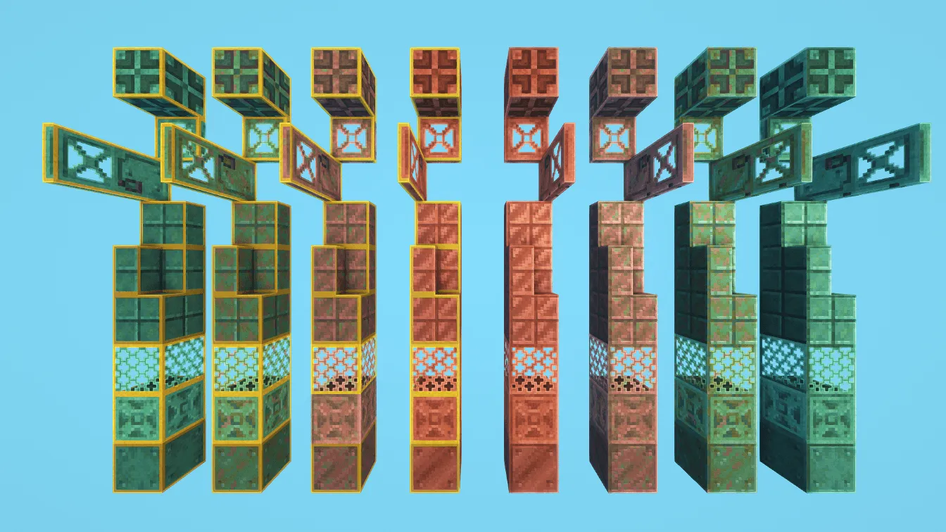 Visible & Outlined Waxed Blocks — скриншот 3 (Текстуры, Minecraft)