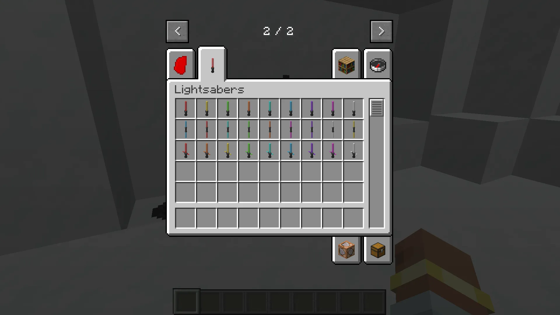 The Star Wars lightsabers, Моды, Minecraft