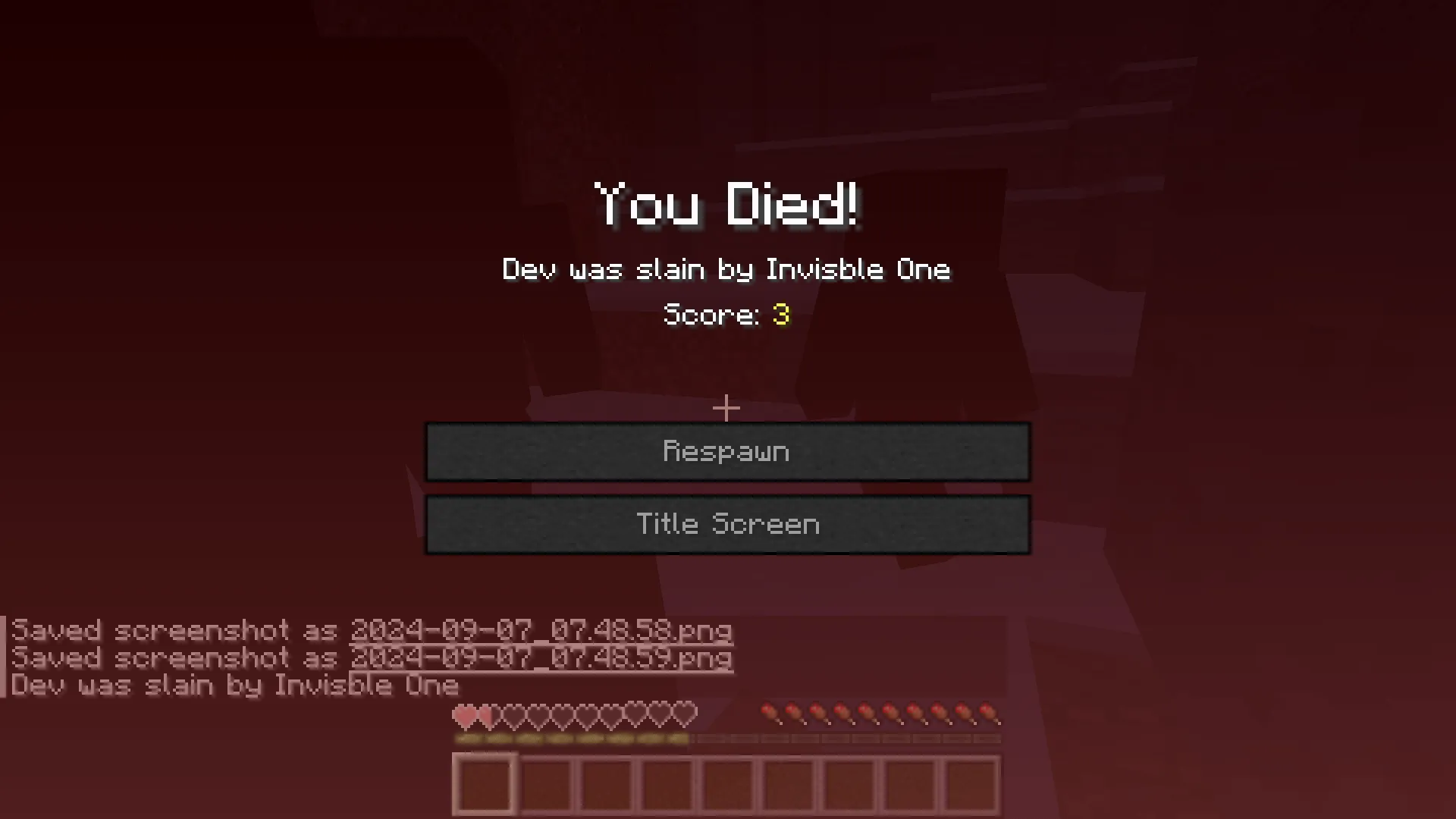 The invisble one, Моды, Minecraft
