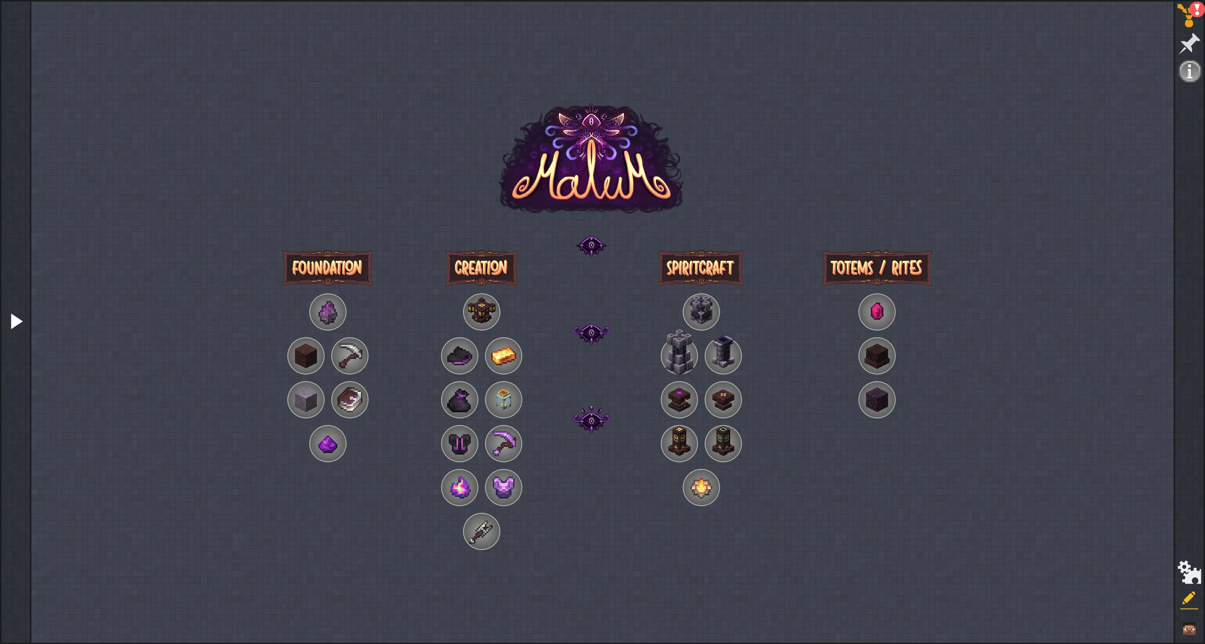 Malum Questline, Моды, Minecraft